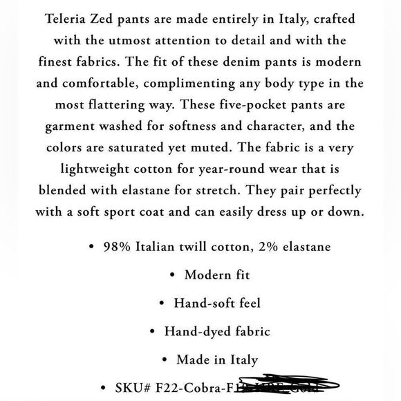 Teleria Zed Cobra jean - Picture 11 of 11